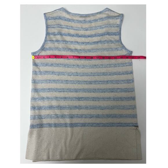 Lafayette 148 New York Women's Silk & Linen Blend Striped Tank, Size P - Picture 7 of 8